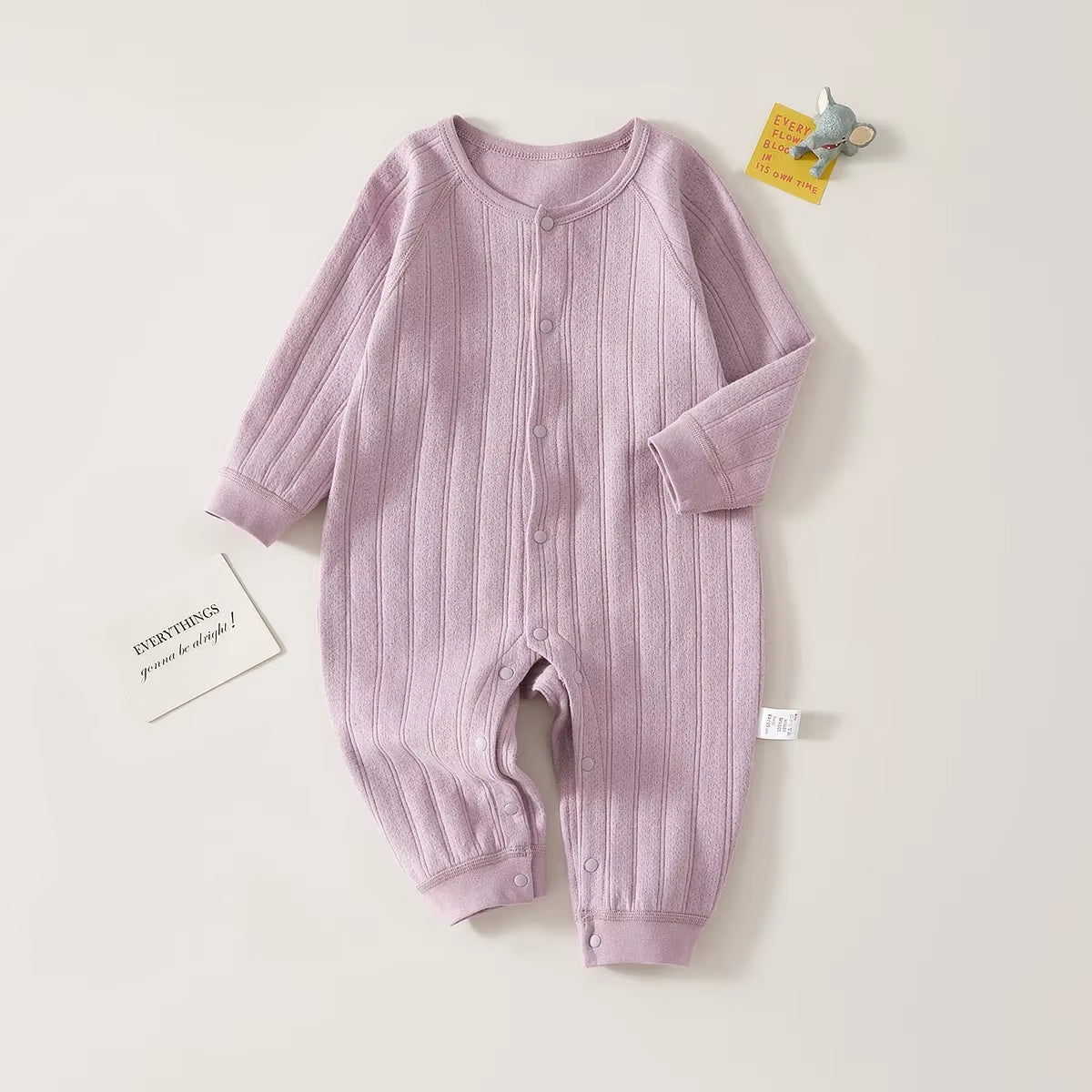 Baby Onesie Spring and Autumn Thickened Cotton Class a Long Sleeve Pajamas Cotton Baby Clothes Four Seasons Out Climbing Clothes
