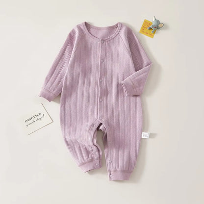 Baby Onesie Spring and Autumn Thickened Cotton Class a Long Sleeve Pajamas Cotton Baby Clothes Four Seasons Out Climbing Clothes